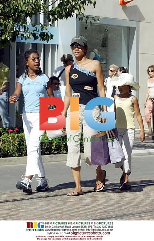 Halle Berry and family out for ice cream and train ride