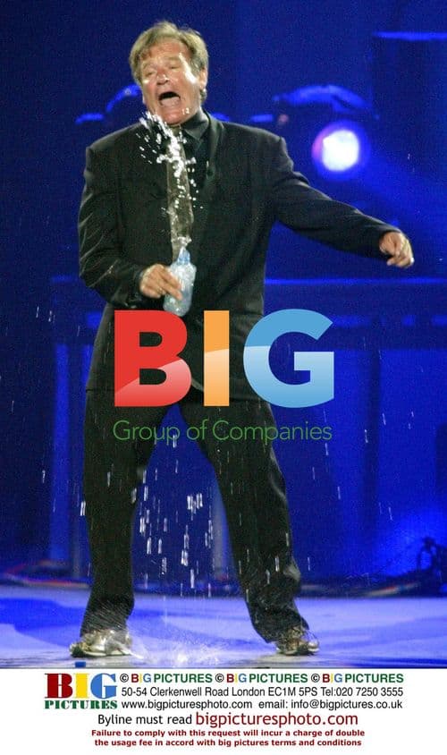 Robin Williams performs at Andre Agassi charity concert