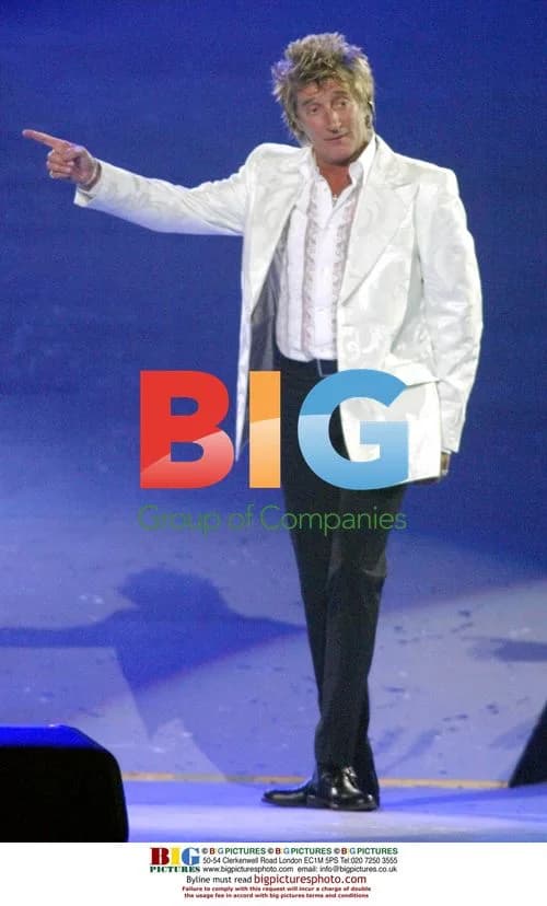 Rod Stewart Performs at Andre Agassi Benefit