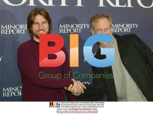 Tom Cruise and Steven Spielberg at 'Minority Report' press conference