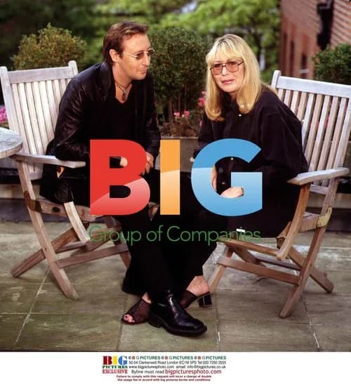 Cynthia and Julian Lennon Pose at Home