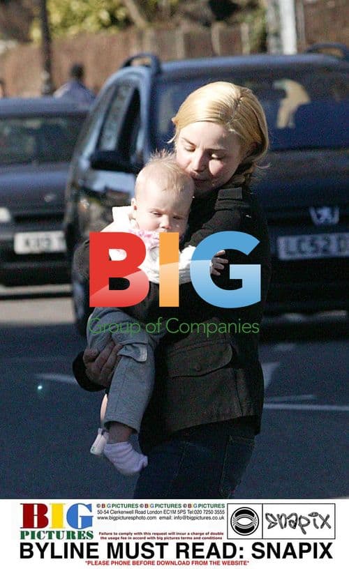 Gail Porter and family out for walk