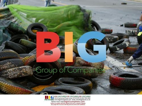 Aftermath of race-ending crashes at Brazilian GP