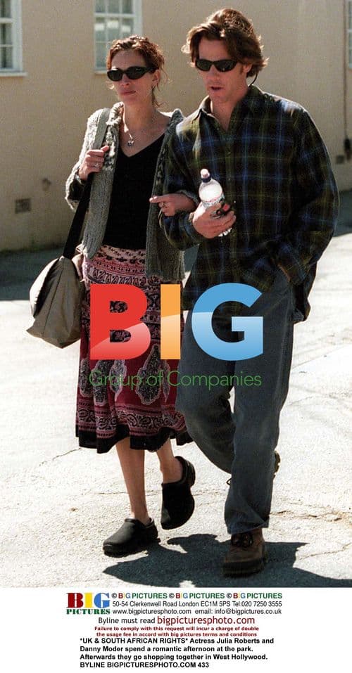 Julia Roberts and Danny Moder in West Hollywood