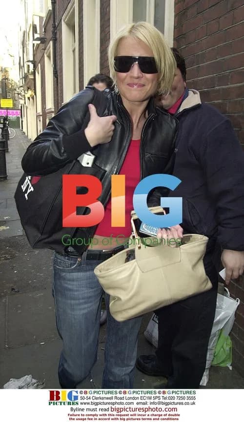 Denise Van Outen arrives for rehearsals