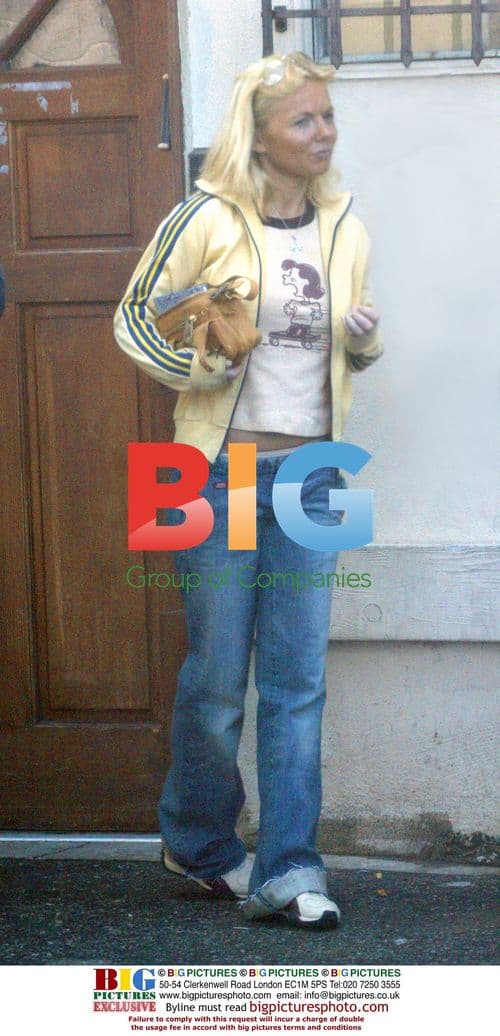 Geri Halliwell in 'Wipe Out' T-shirt in LA