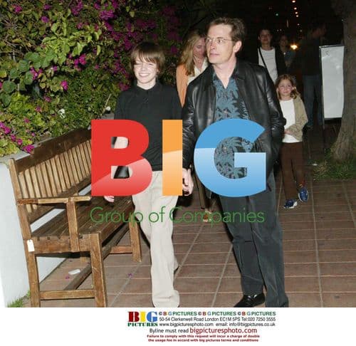 Michael J. Fox and family at Santa Monica restaurant
