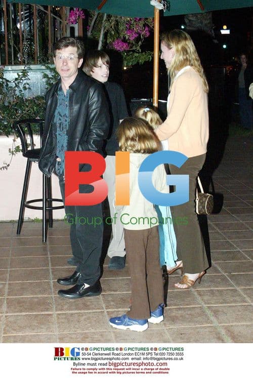 Michael J. Fox and Family at Santa Monica Restaurant