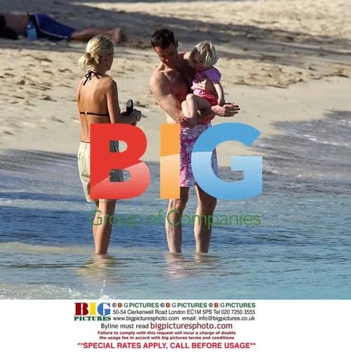 Ulrika Jonsson and family on holiday