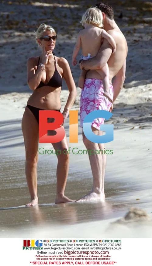 Ulrika Jonsson and family on Caribbean holiday