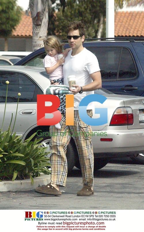 David Duchovny and Tea Leoni with daughter