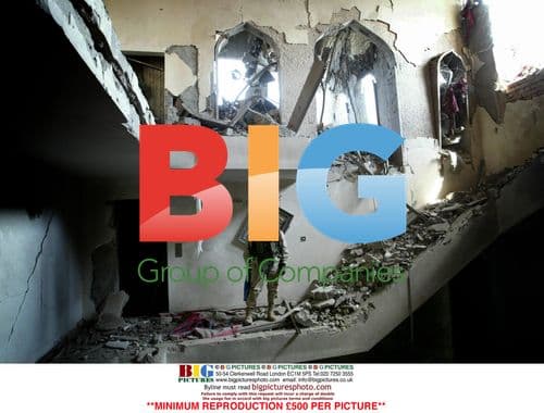 Saddam Hussein's son Uday's bombed palace in Baghdad