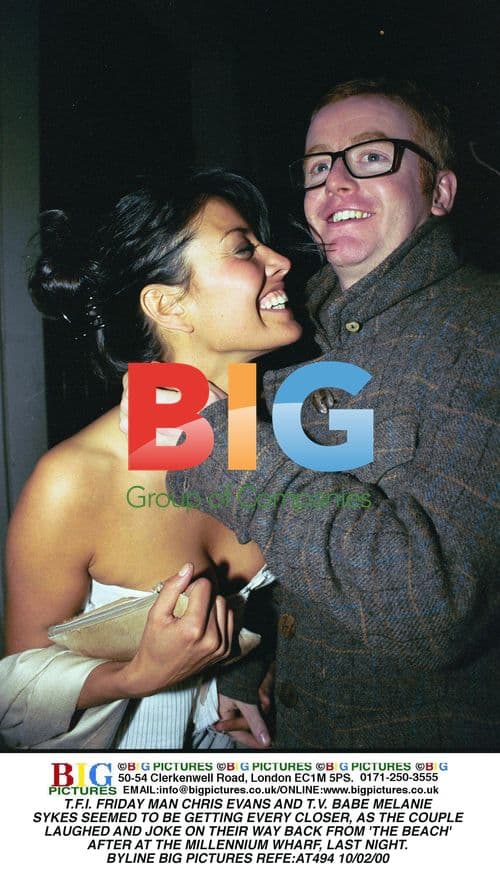 Chris Evans and Melanie Sykes Laugh Together