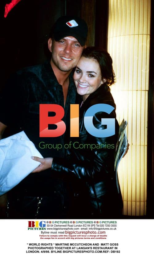 Martine McCutcheon and Matt Goss at Langan's