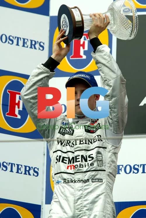 Kimi Raikkonen Celebrates Podium Finish