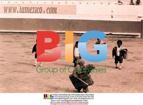 Midget bullfight at Plaza de Toro in Mexico