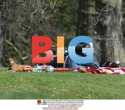 Anna Chancellor relaxes with daughter in London park
