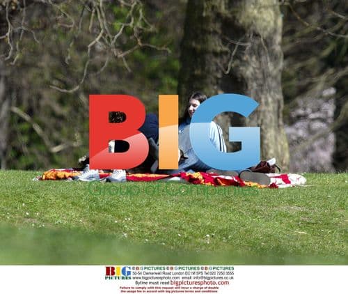Anna Chancellor and Daughter in London Park