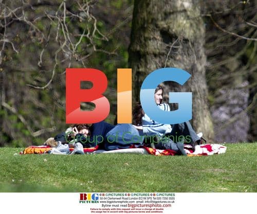Anna Chancellor with Daughter in London Park