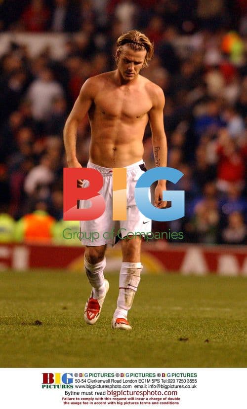 Dejected Footballer David Beckham