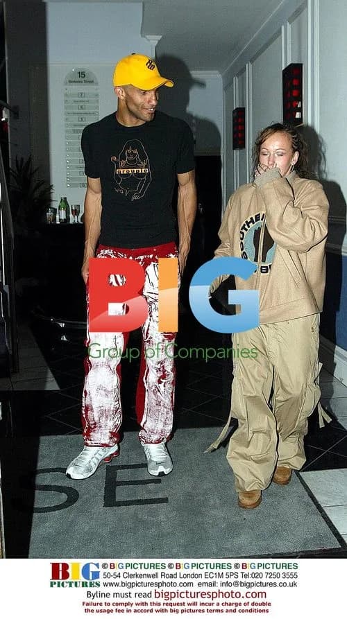 David James and girlfriend at London club