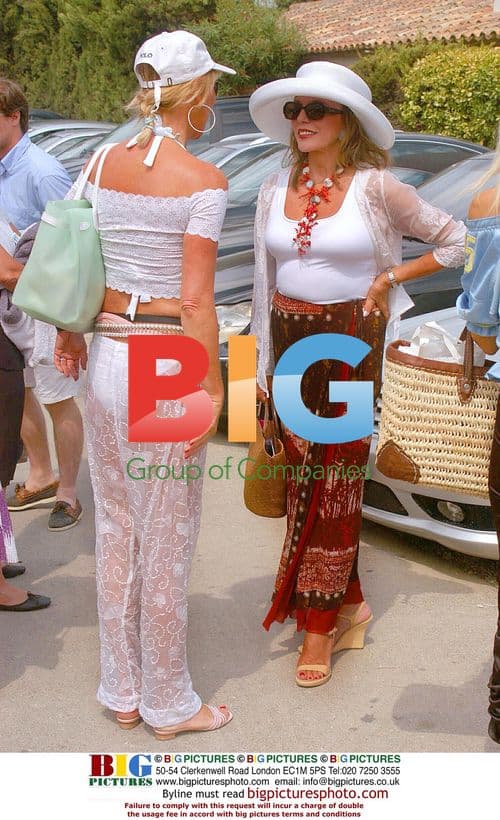 Joan Collins on Vacation in South of France