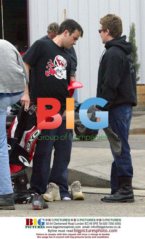 Robbie Williams takes a break on quad bike