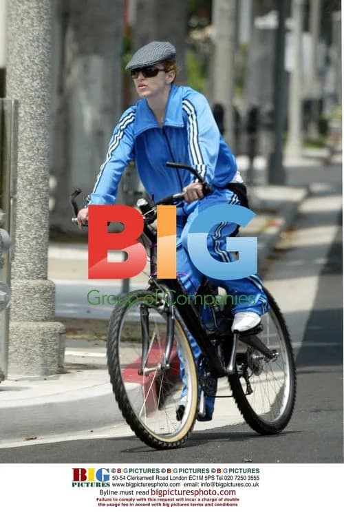 Madonna Riding Bike in Beverly Hills