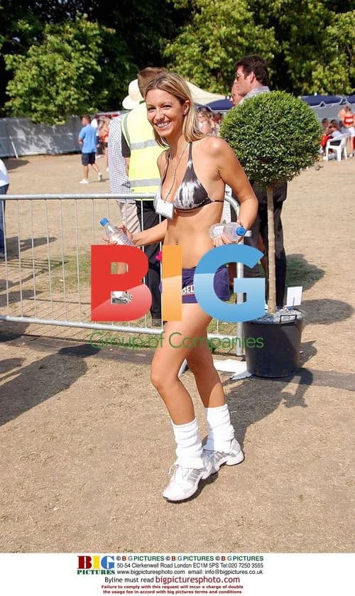 Jodie Marsh with Dane Guiden at Sun Football Festival