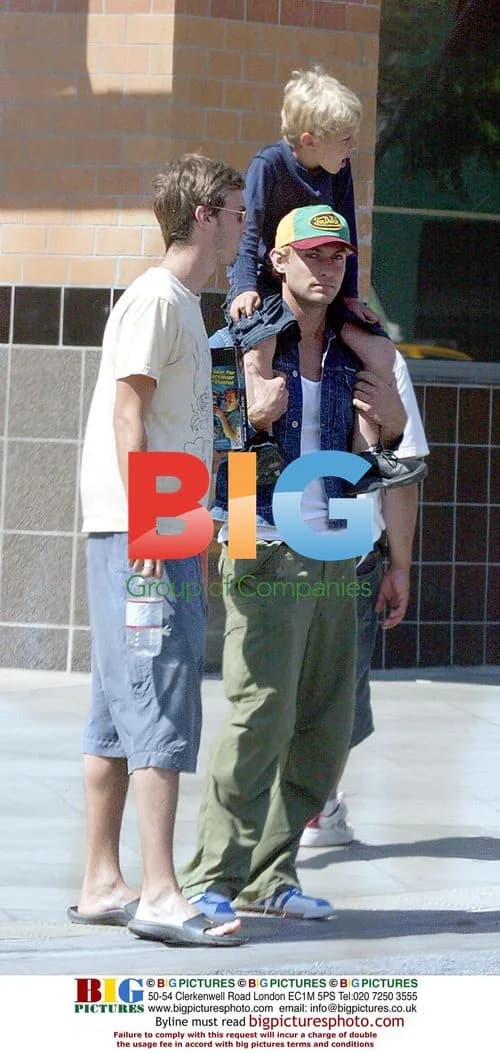 Jude Law Shopping with Kids