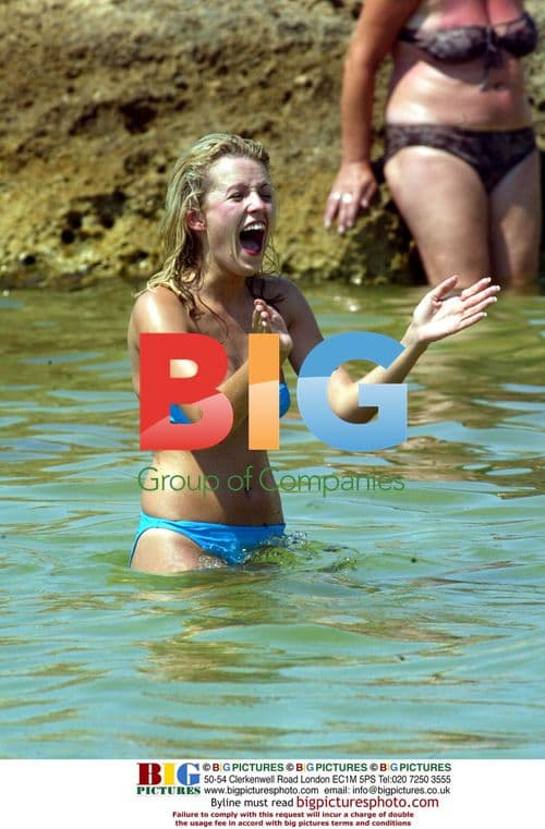 Popl Idol Singer Haley Evetts on Beach in Spain