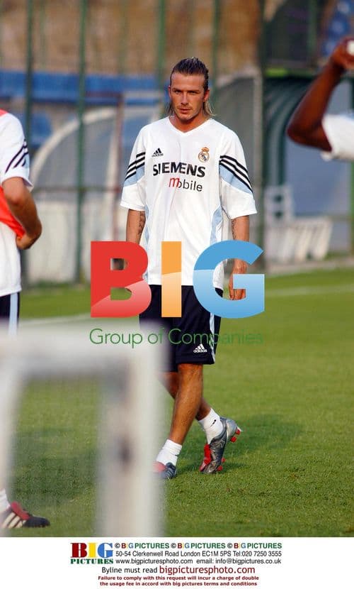 David Beckham Trains with Real Madrid