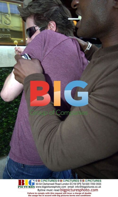 David Sneddon and Friend Arriving in London