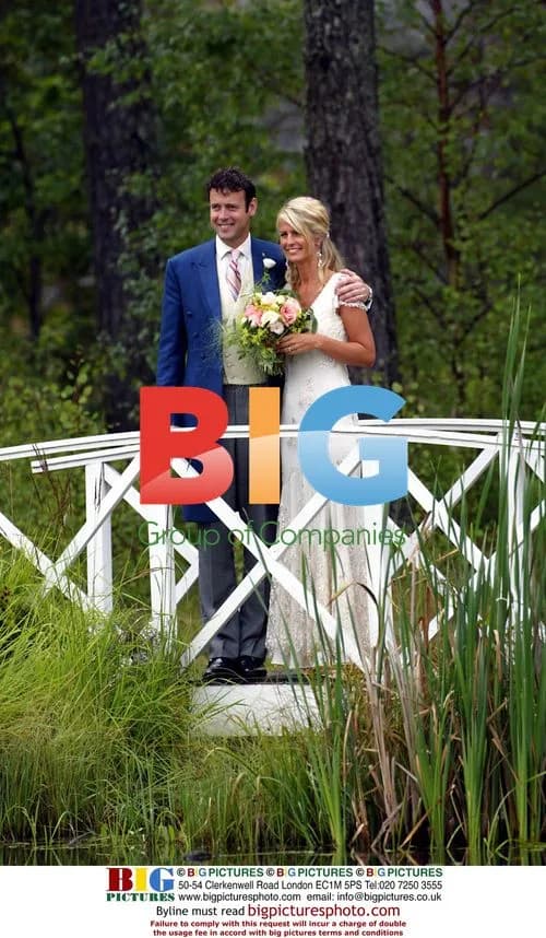 Ulrika Jonsson and Husband on Wedding Day