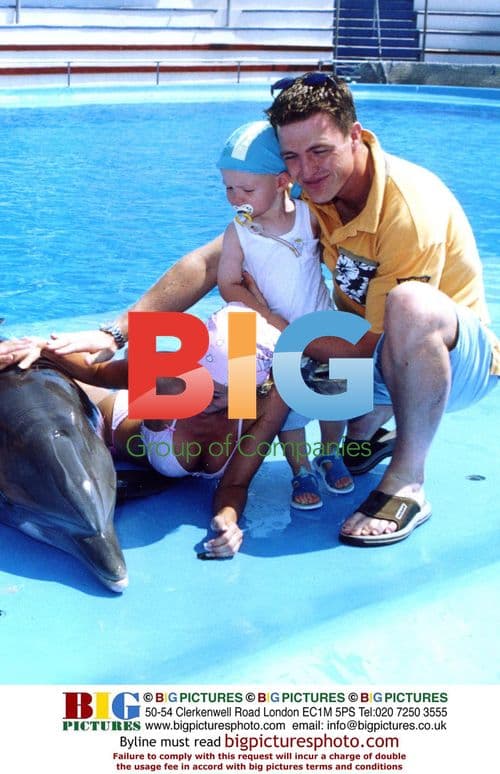 Ralph Schumacher at Dolphin Park in Mallorca