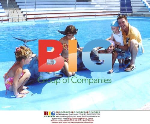 F1 Driver Ralph Schumacher at Dolphin Park in Mallorca