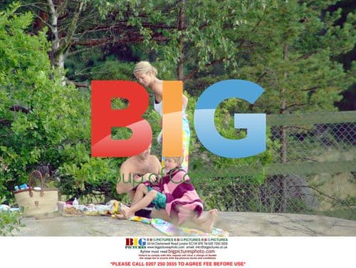 Ulrika Jonsson and Lance Gerrard Wright at beach