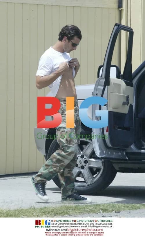 Gavin Rossdale outside LA home