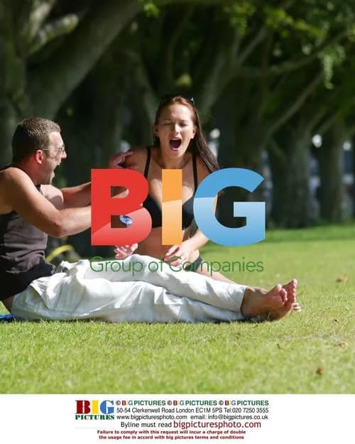 Model Lucy Clarkson with Boyfriend in London Park