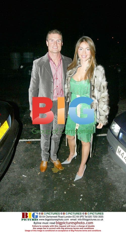 David Coulthard and girlfriend at Jenson Button's engagement