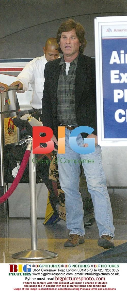 Kurt Russell Leaving LA with Golf Clubs