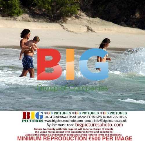 Elizabeth Hurley on Caribbean Vacation