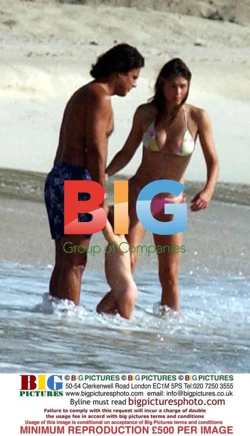 Elizabeth Hurley on Beach Vacation