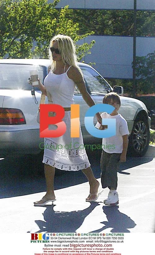 Pamela Anderson Takes Son to Church in Malibu