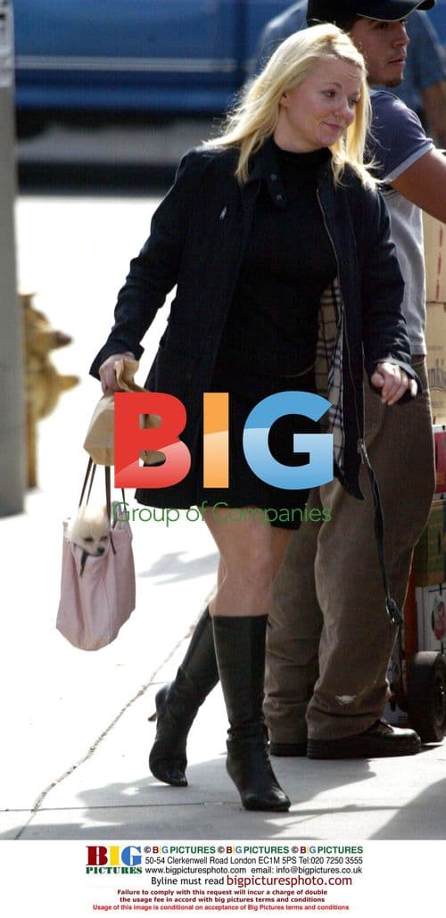 Geri Haliwell out with pet in Hollywood