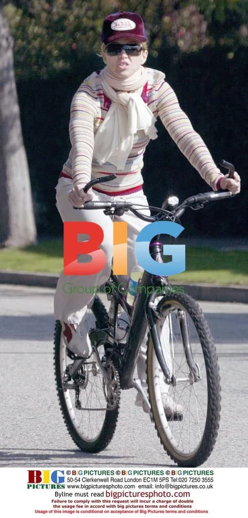Madonna riding bike in Beverly Hills