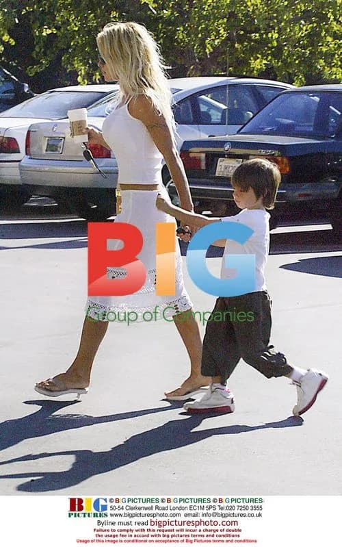 Pamela Anderson Taking Son to Church