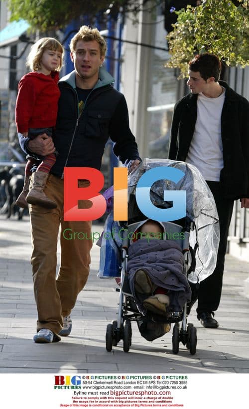 Jude Law Out with Kids in London