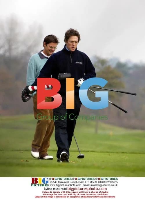 Hugh Grant Playing Golf