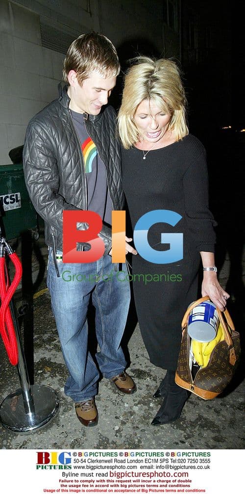 Lee Ryan and mother leaving charity event
